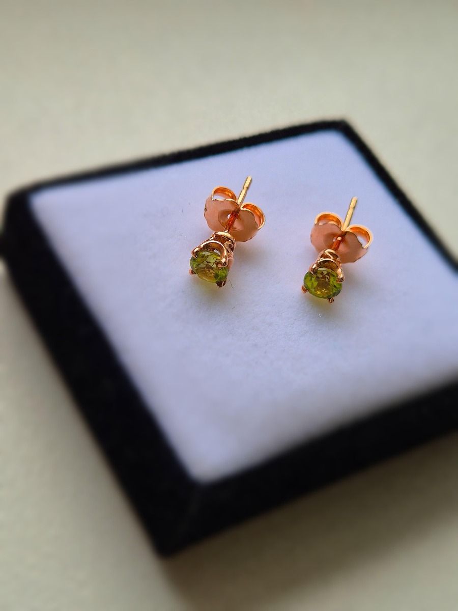 Blumen Ohrringe im viktorianischen Stil mit Chrysoberyll